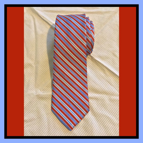 Brooks Brothers ribbon candy stripe woven silk tie - Picture 1 of 5